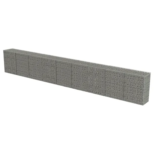 Gabion 90x50x100 cm srebrny - stal galwanizowana