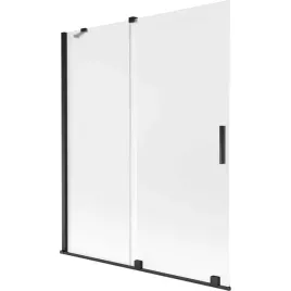 mexen-velar-parawan-2-skrzydlowy-140x150cm-szron-czarny-hartowane