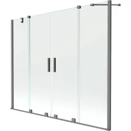mexen-velar-duo-parawan-170x150-cm-rozsuwany-gun-metal-transparent