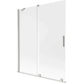 mexen-velar-parawan-140x150-cm-szklo-szron-nikiel-szczotkowany