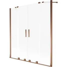 zaslona-wannowa-mexen-velar-duo-150x150-cm-matowa-rozowe-zloto