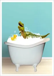 plakat-bez-ramy-do-lazienki-wc-toalety-kaczuszka-dinozaur-p2570-30x40
