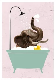 plakat-bez-ramy-do-lazienki-wc-toalety-kaczuszka-slon-wanna-p2571-30x40