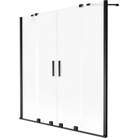 mexen-velar-parawan-prysznicowy-140x150-cm-szron-czarny-2-skrzydlowy