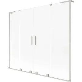 mexen-velar-l-parawan-200x150cm-szron-nikiel-rozsuwany-2-skrzydlowy