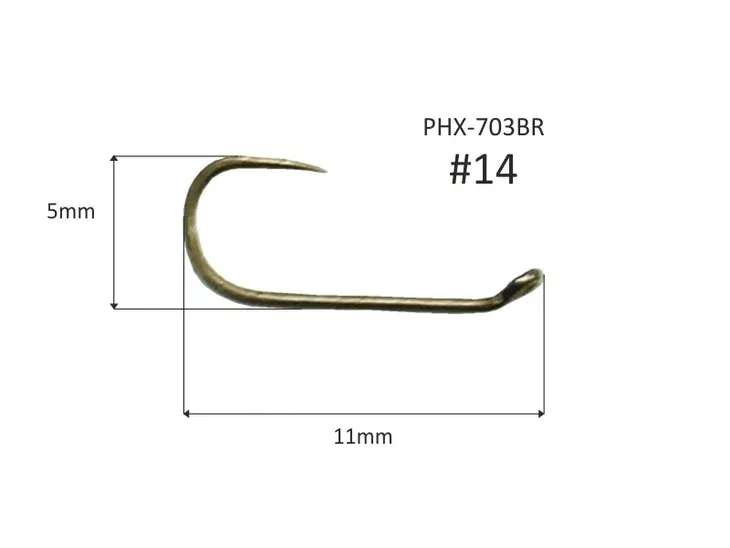 haczyki-fly-hook-703br-brown-14-stan-nowy