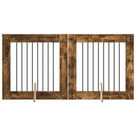 bramka-dla-psow-z-podporkami-2-szt-dab-wedzony-80-x-80-cm