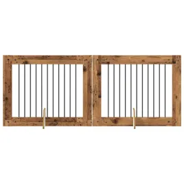 bramka-dla-psow-z-podporkami-2-szt-stare-drewno-100-x-80-cm