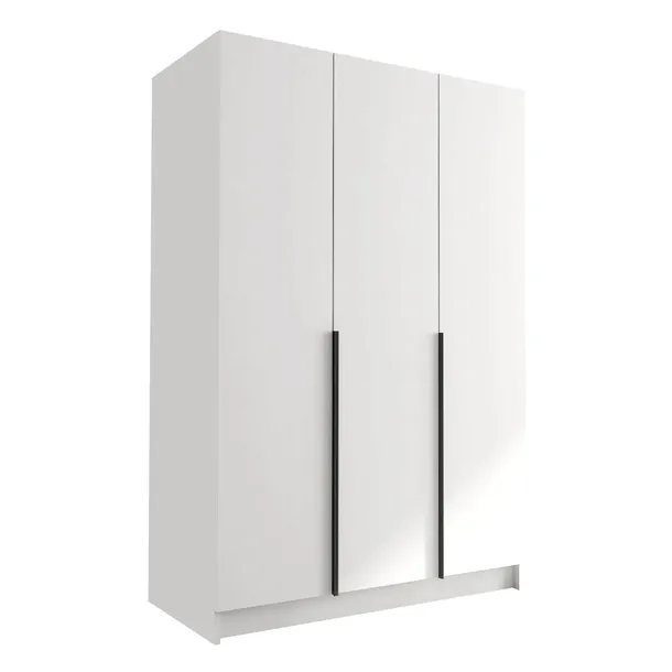 Szafa CALIA I 150cm-duża i praktyczna garderoba - BIAŁY+CZARNY