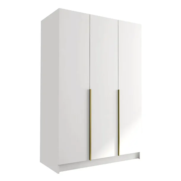 Szafa CALIA I 150cm-duża i praktyczna garderoba - BIAŁY+ZŁOTY