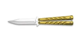 Zdjęcie produktu Nóż Składany Motylkowy Motylek Balisong Albainox Gold Spain 02123 Butterfly