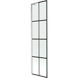 parawan-wannowy-mexen-next-l-50x150-cm-czarne-szklo-nikiel-szczotkowany