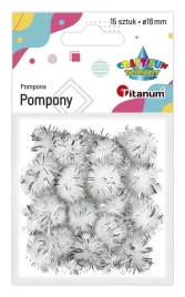 pompony-titanum-brokatowe-biale-15-szt-18-mm