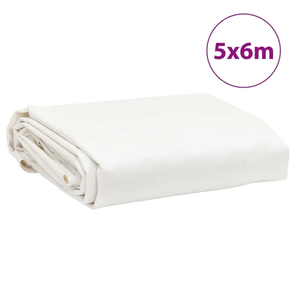 plandeka-biala-5x6-m-650-g-m-stan-nowy-marka-vidaxl