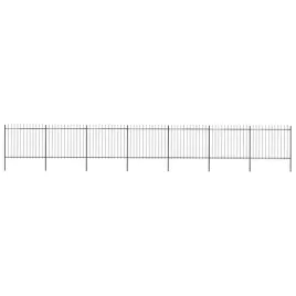 ogrodzenie-ogrodowe-z-wlocznia-stalowe-1248-x-150-cm-czarne