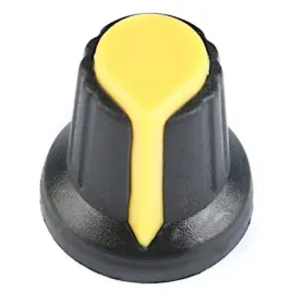 galka-pokretlo-potencjometra-zolta-6mm-wh148-17-10-16mm-zolto-czarne