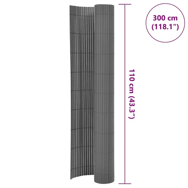 pvc-plotek-ogrodowy-110x300-cm-szary-stan-nowy