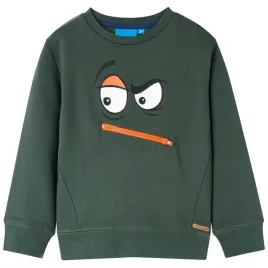 bluza-dziecieca-z-nadrukiem-buzki-92percent-bawelna-ciemnozielona-rozmiar-9