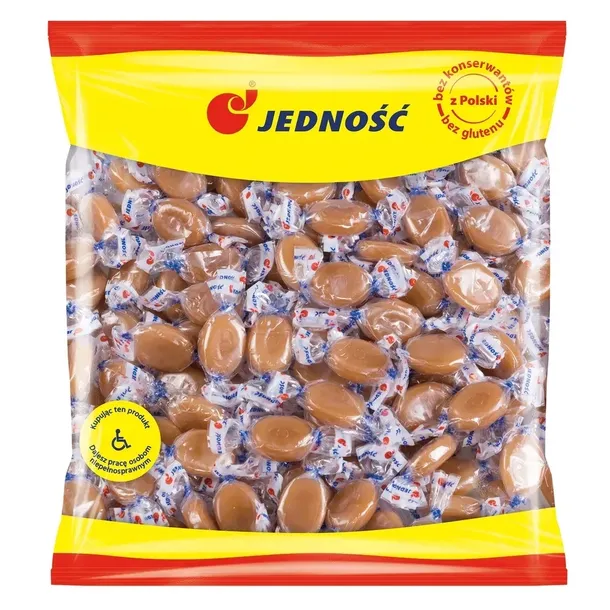 Jedność Karmelki mleczne twarde Karmelli 1000 g