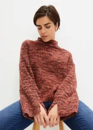b-p-c-sweter-ze-stojka-brazowy-melanz-48-50