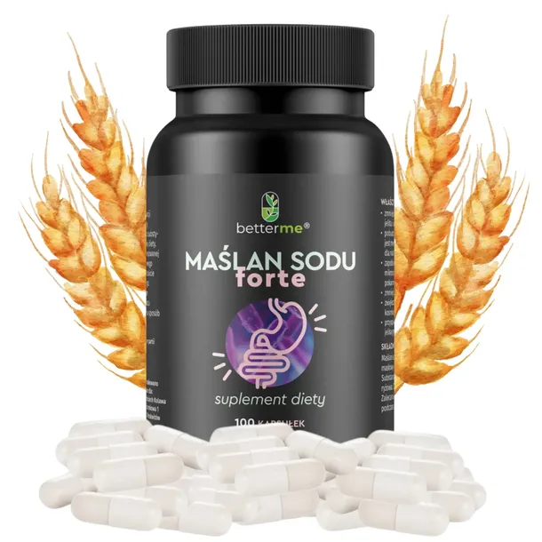Maślan Sodu Forte 770mg 100 Kapsułek Kwas Masłowy na Jelita i trawienie