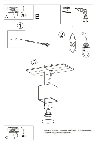 plafon-quad-1-antracyt-stan-nowy