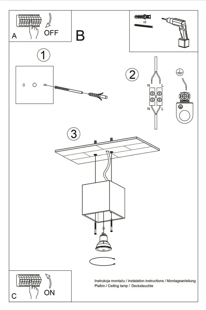 plafon-quad-1-antracyt-stan-nowy
