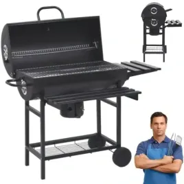 grill-weglowy-ogrodowy-beczka-pokrywa-popielnik-polki-przenosny
