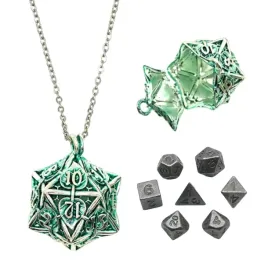 naszyjnik-kostka-k20-lesny-elf-srebrny-malutki-zestaw-7-metalowych-kosci