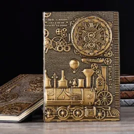 skorzany-notatnik-zeszyt-notes-steampunkowy-pociag-a5-100-stron