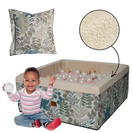 suchy-basen-dla-dzieci-liscie-bukle-plac-zabaw-90x90x40-poduszka-150kulek