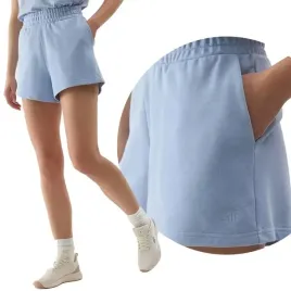 krotkie-spodenki-damskie-4f-dresowe-sport-casual-bawelna-wiosenne-ss24f286