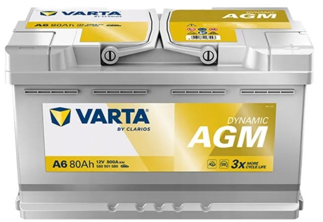 AKUMULATOR 12V VARTA A6 AGM 80AH 800A P+  RADOM