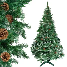 choinka-sztuczna-220-cm-swiateczna-swierk-kaukaski-stojak-gesta-zielona