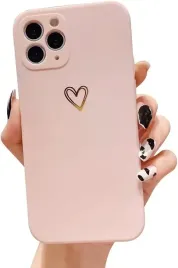 etui-kompatybilne-do-iphone-11-pro-z-miekkiego-silikonu-zloty-wzor-serca