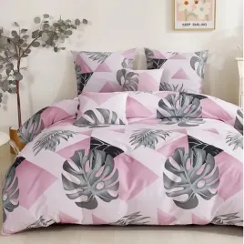 posciel-100percent-bawelniana-160x200cm-monstera-na-rozu
