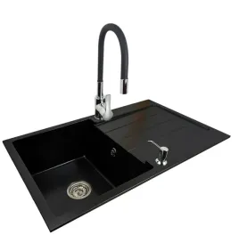 zlew-do-kuchni-jednokomorowy-granitowy-80x50-bateria-elastyczna-gietka