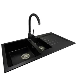 zlew-do-kuchni-15-komory-zlewozmywak-poltorakomory-granitowy-90x50-bateria
