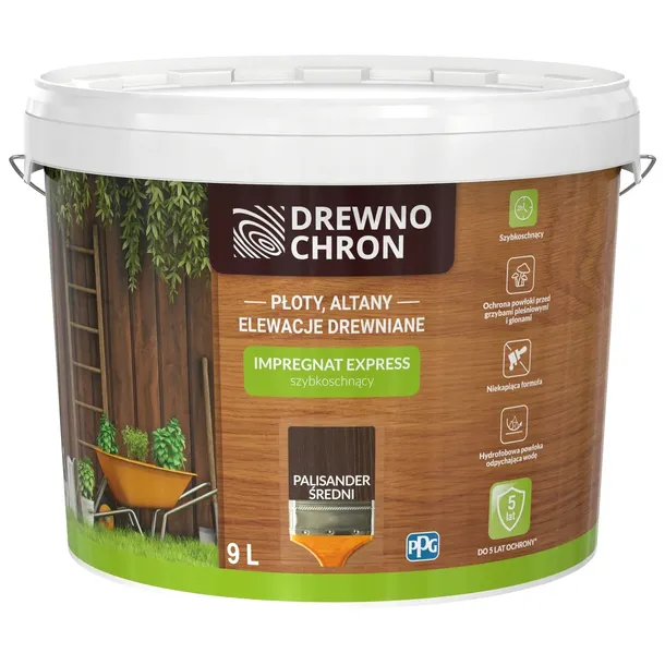 DREWNOCHRON IMPREGNAT EXPRESS 9L PALISANDER ŚREDNI