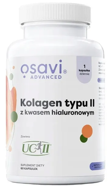 Osavi Kolagen typu II z Kwasem Hialuronowym 60 kaps Kości Stawy Chrząstki