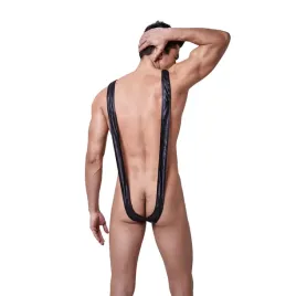 meska-bielizna-czarne-body-vinyl-latex-borat-kostium-nowa