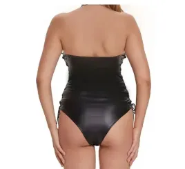 czarne-wiazane-body-vinyl-bielizna-damska-lateks-gorset-ozdobny-wetlook