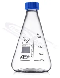 kolba-stozkowa-szklana-z-niebieska-nakretka-z-uszczelka-ptfe-1000ml-gl32-as