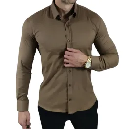 koszula-casualowa-slim-fit-klasyczna-oxford-struktura-brazowa-ego03-xxl