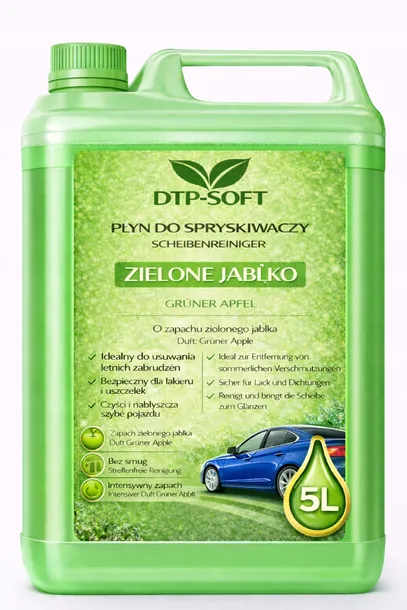 5L Płyn do Spryskiwaczy – ZIELONE JABŁKO – Letni Sprysk 5 litrów TOP