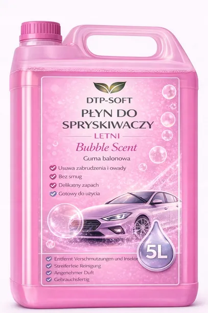 5L Płyn do spryskiwaczy Guma balonowa Sprysk letni 5 litrów PREMIUM