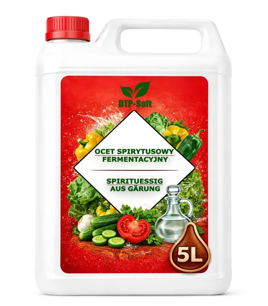 Ocet spirytusowy fermentacyjny 10% 5l 5000ml Podhale