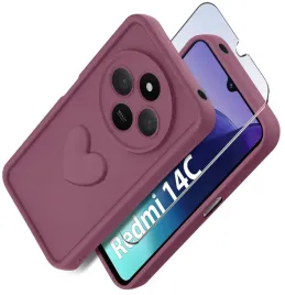 etui-do-xiaomi-redmi-14c-silikonowe-matowe-serce-szklo-ochronne-na-ekran