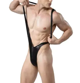 meska-bielizna-czarne-body-vinyl-latex-borat-majtki-stringi-stroj