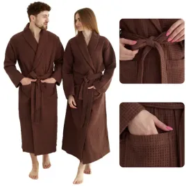 szlafrok-dlugi-cienki-unisex-kiszenie-100percent-bawelna-szybkoschnacy-brazowy-l